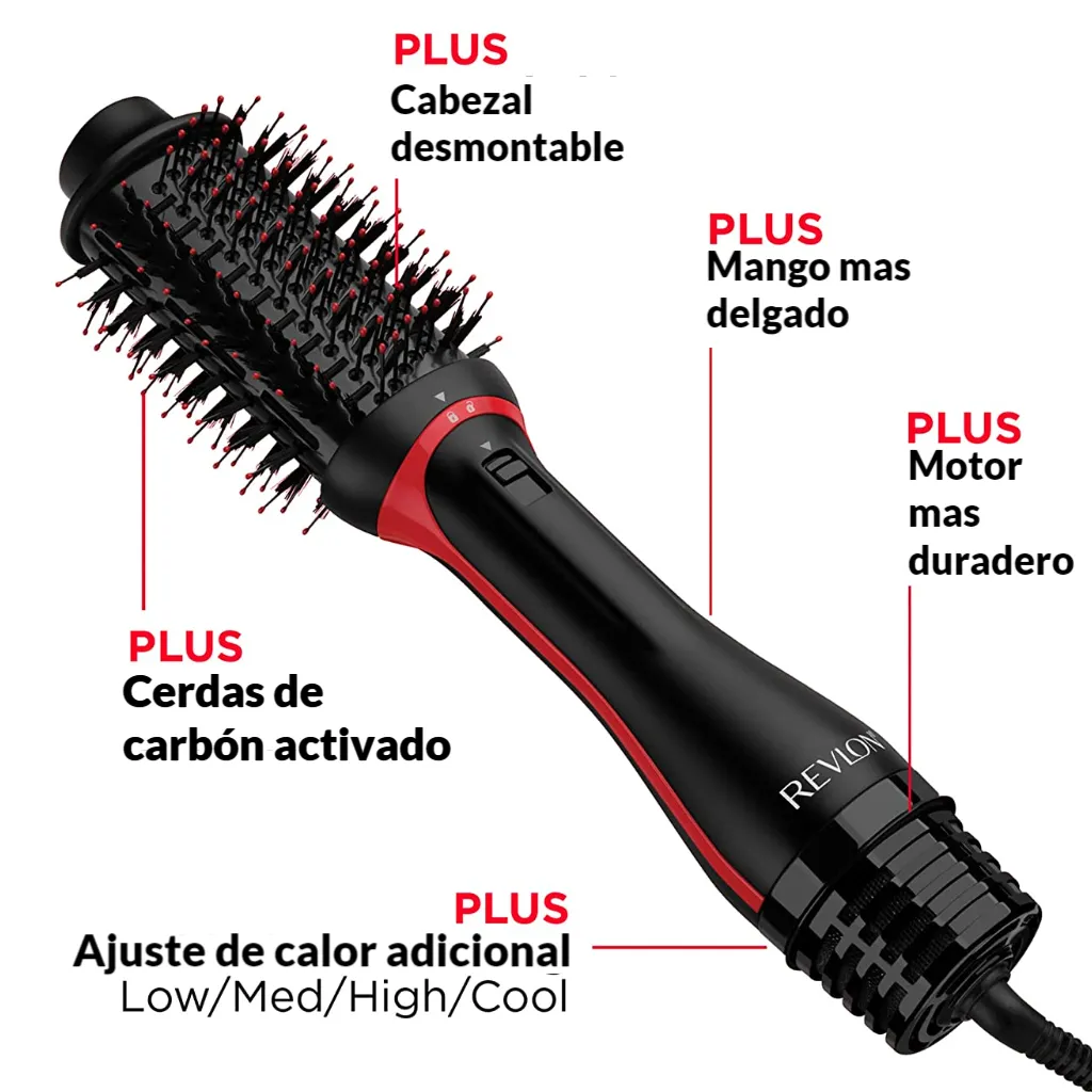 Cepillo Secador Revlon Plus 2.0 Negro (Nueva Versión) - ORIGINAL 